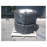 PALLET OF 2 MICHELIN SUPER SINGLE TRUCK TIRES