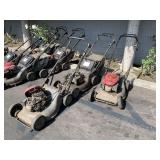 LOT WITH 3 HONDA COMMERCIAL LAWN MOWERS
