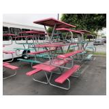 LOT WITH 3 FIBER GLASS PICNIC TABLES