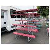 LOT WITH 3 FIBER GLASS PICNIC TABLES