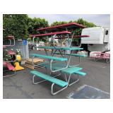 LOT WITH 3 FIBER GLASS PICNIC TABLES
