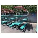 LOT WITH 3 FIBER GLASS PICNIC TABLES
