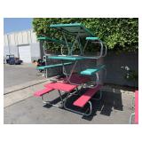 LOT WITH 3 FIBER GLASS PICNIC TABLES