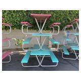 LOT WITH 3 FIBER GLASS PICNIC TABLES