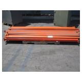 LOT WITH PALLET RACK UPRIGHTS