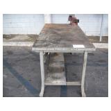 METAL SHOP TABLE WITH VISE