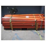 LOT WITH PALLET RACK UPRIGHTS