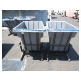 2 PLASTIC TRASH HOPPERS