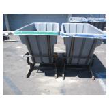 2 PLASTIC TRASH HOPPERS