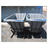 2 PLASTIC TRASH HOPPERS