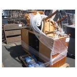 LOT WITH WOODEN DESK & CHAIRS LOT WITH WOODEN DESK & CHAIRS