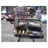 AIR TANK, AIR HOSES, McCROMETER, WHEELED CART