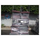 2 PALLETS OF RED PADDED BANQUET CHAIRS 2 PALLETS OF RED PADDED BANQUET CHAIRS