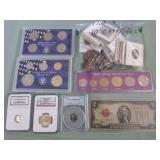 1 LOT W/COLLECTABLE COINS