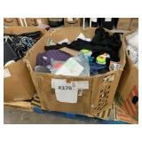 PALLET WITH ASSORTED CLOTHES & TOYS