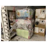 LOT WITH INFANT BEDDING SAFETY & 4 PIECE CRIB