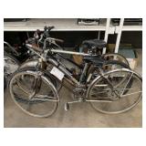 3 BICYCLES: BROWN ROAD BIKE, SILVER DIAMONDBACK, B