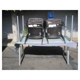LOT WITH 2 DESKS & PADDED CHAIRS LOT WITH 2 DESKS & PADDED CHAIRS
