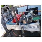 ROLLING METAL WORKBENCH WITH ASSORTED ELECTRONICS ROLLING METAL WORKBENCH WITH ASSORTED ELECTRONICS