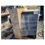 ROW OF STEEL STORAGE FILING CABINETS AND STEEL ROW OF STEEL STORAGE FILING CABINETS AND STEEL