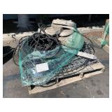 PALLET WITH FENCING MATERIALS, FIRE HOSES &