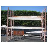 2 PALLET RACK UPRIGHTS WITH CROSS MEMBERS 2 PALLET RACK UPRIGHTS WITH CROSS MEMBERS