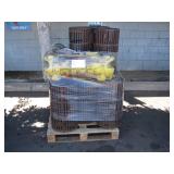 PALLET OF METAL WASTE BASKETS AND SCHABEN