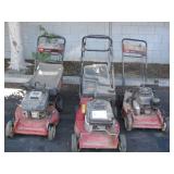 LOT OF 3 TORO PUSH LAWNMOWERS