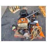 PALLET OF COMMERCIAL LANDSCAPING TOOLS