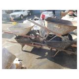 LOT OF 4 WHEEL BARROWS