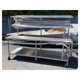 STAINLESS STEEL FOOD PREP TABLE