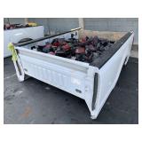 WHITE TRUCK BED WITH ASSORTED REAR LIGHTS