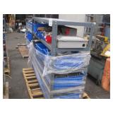 STORAGE RACK WITH PIPE FITTINGS & ELECTRICAL