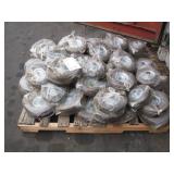 PALLET WITH 60 ULINE FLAT FREE PNEUMATIC WHEELS:
