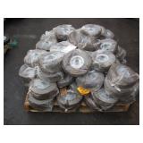 PALLET WITH 60 ULINE FLAT FREE PNEUMATIC WHEELS: