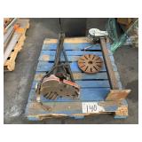 PALLET OF PIPE CLAMPS & BENDERS