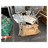 BOX WITH CRUTCHES, HANDICAP SHOWER SEATS