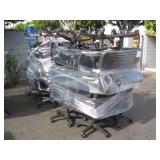 ROW OF ROLLING OFFICE CHAIRS