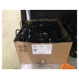 BOX OF ASSORTED COMPUTER POWER CORDS