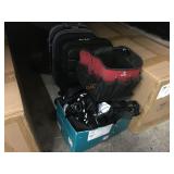2 ROLLING SUITCASES & HUSKY TOOL POUCH