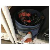 BUCKET OF ASSORTED POWER TOOLS
