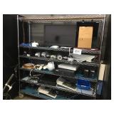 RACK WITH ASSORTED ELECTRONICS