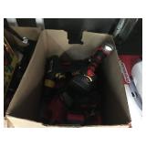 BOX OF ASSORTED POWER TOOLS