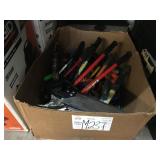 BOX OF ASSORTED BOLT CUTTERS & GARDEN SHEARS