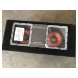 1 KENWOOD SUB ENCLOSURE WITH 2 KENWOOD SUBS: MODEL