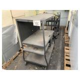 LOT WITH METAL ROLLING SHELVES