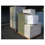 ROW OF FILING CABINETS & OFFICE FURNITURE