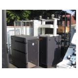 ROW OF SERVER CABINETS & SHELVES
