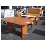 ROW OF WOOD DINING TABLES