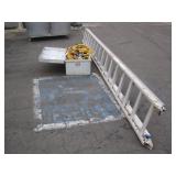 WERNER EXTENSION LADDER & BOX OF EXTENSION CORDS WERNER EXTENSION LADDER & BOX OF EXTENSION CORDS
